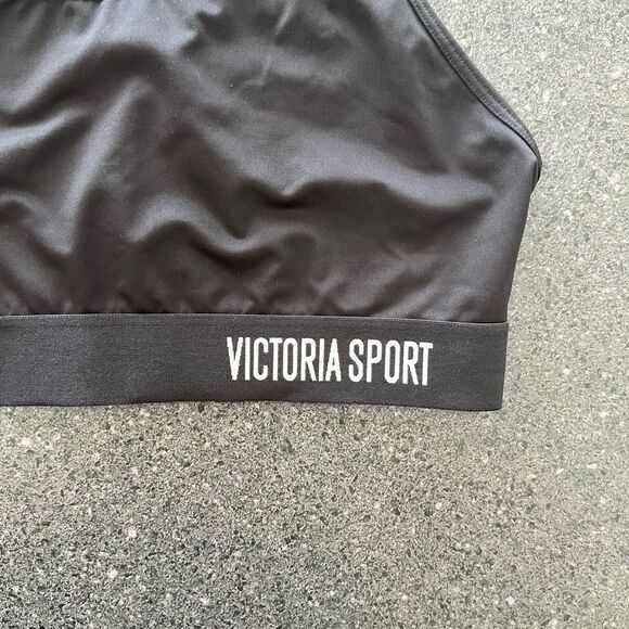 Victoria's Secret Black Sports Bra Moisture-Wicking Racerback - Picture 3 of 7